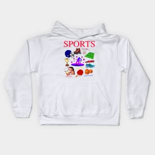 SPORTS! - Cool 90's Design For Those Who Like To Throw The Ball Kids Hoodie